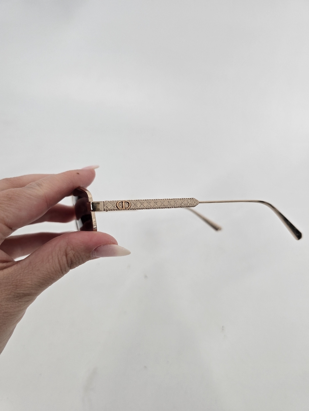 Dior DiorCannage B1U Burgundy Oval Metal Frame Sunglasses with Case and Cloth - Picture 7 of 13